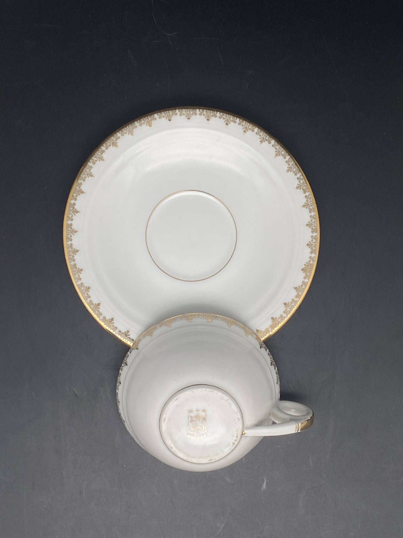Service à thé/café porcelaine de Limoges blanche et dorure – MPM0724SV1