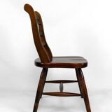 Set of 6 "Windsor" / Western / Cowboy chairs in beech, Circa 1970