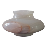 Flattened alabaster ball vase