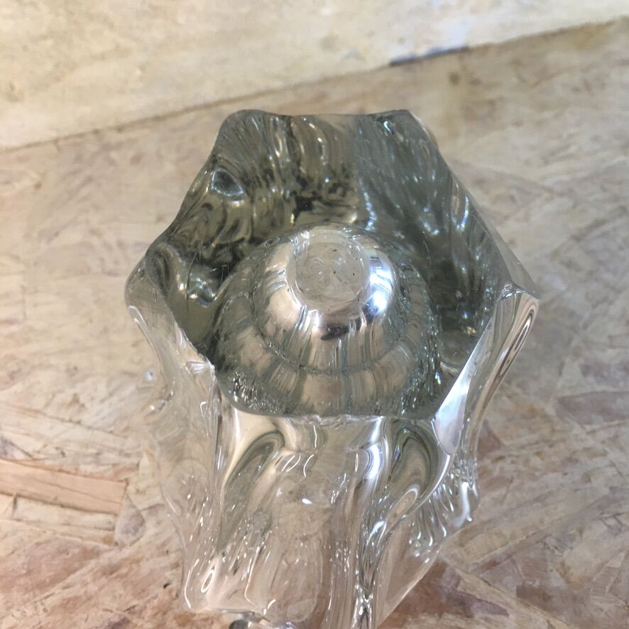 Free-form Daum style crystal vase