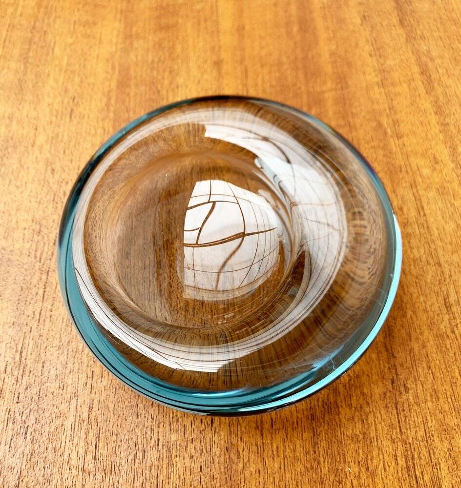 Set of 2 Danish glass bowls from the mid-century by Per Lütken for Holmegaard, 1960s.