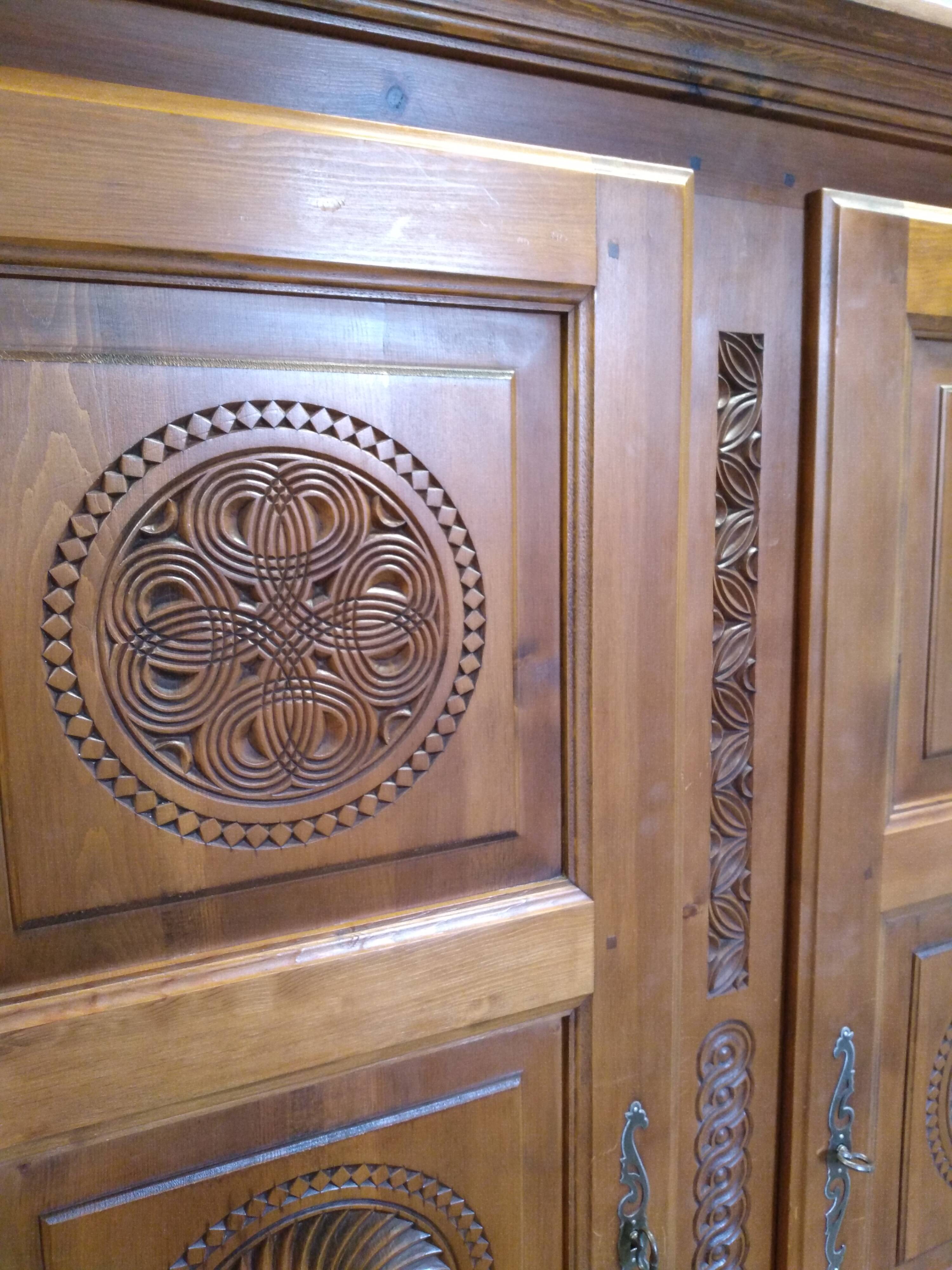 Carved wooden cabinet