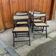 Vintage folding chairs with cane seats, 1970s, set of 5