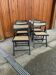 Vintage folding chairs with cane seats, 1970s, set of 5