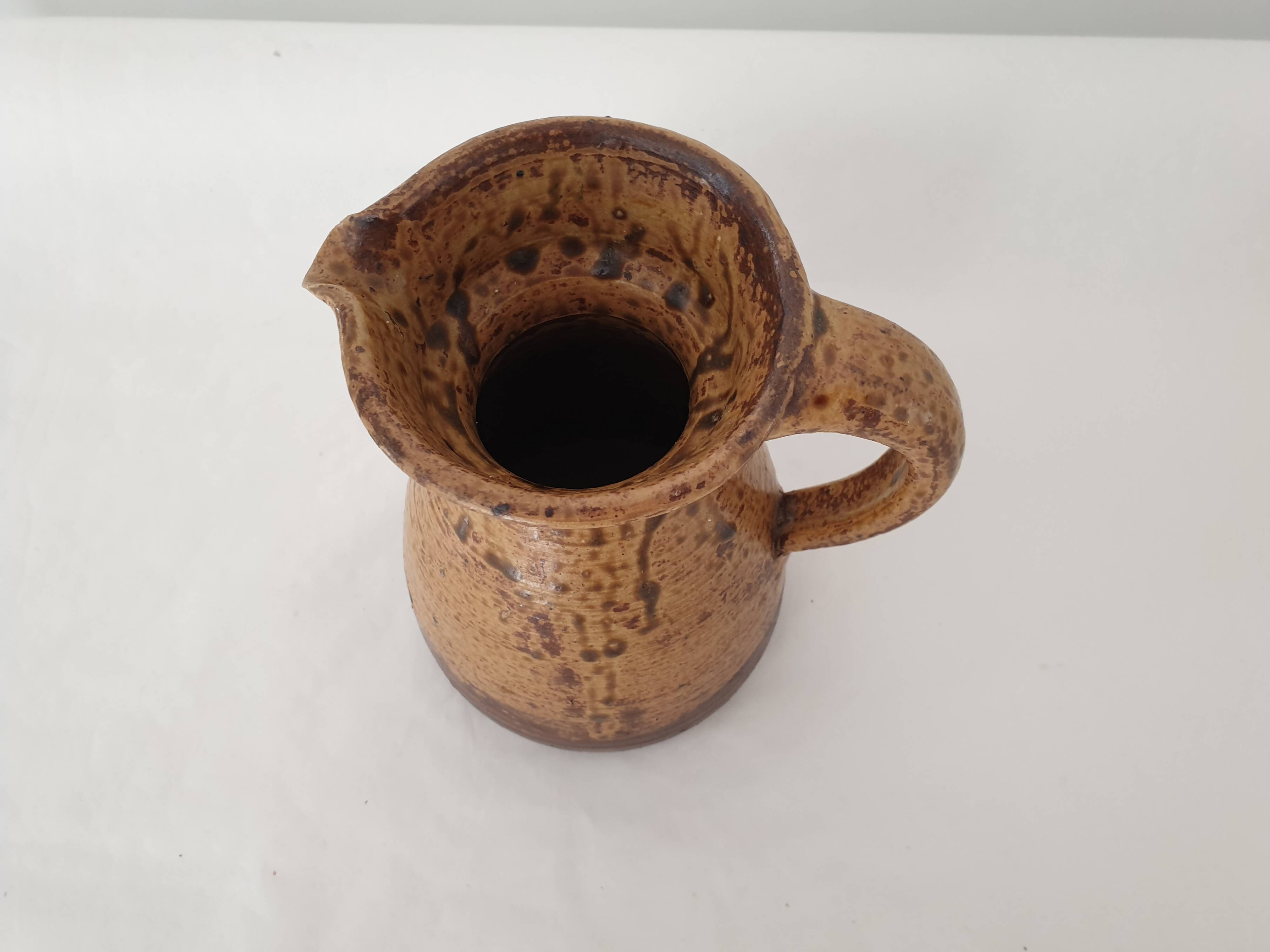 Ceramic pitcher (pyrite stoneware) Signed André Bodin