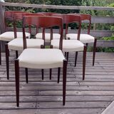 Set of 6 vintage Scandinavian chairs by Niels Otto Moller
