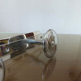 Coat rack in nickel-plated brass, 3 hooks art deco years 40 50