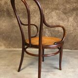 Thonet armchair in curved wood and canework, model n18