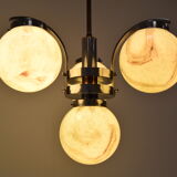 Art deco chrome chandelier,1930's.