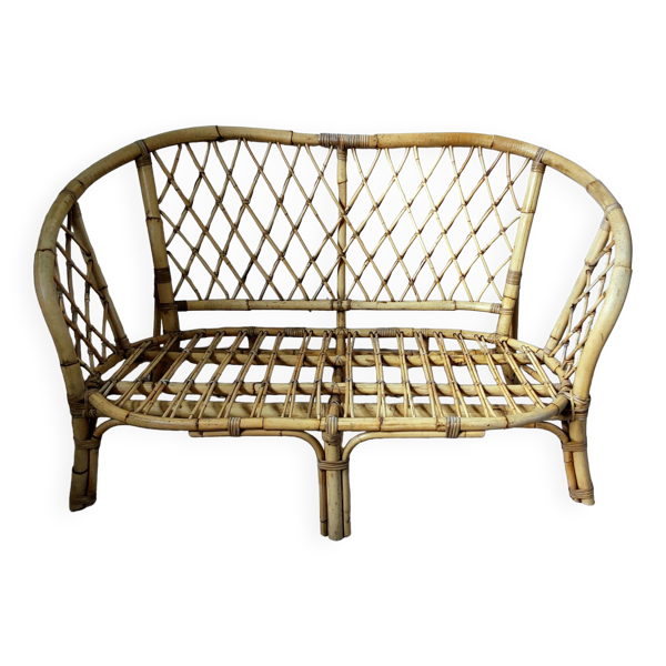 Banquette en rotin vintage — Beyit