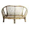 Vintage rattan bench