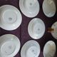 Lot 8 assiettes Moulin des Loups frise verte