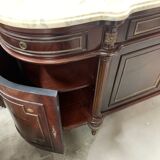 Wooden sideboard with marble
