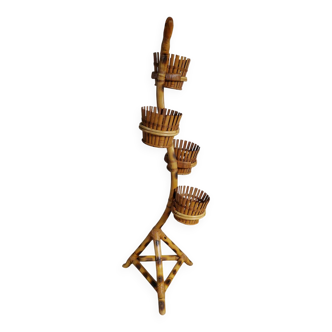 Porte plante serpent bambou