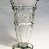 Thick glass standing vase