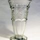 Vase sur pied en verre épais