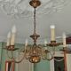 brass chandelier with 6 branches