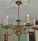 Lustre laiton 6 branches