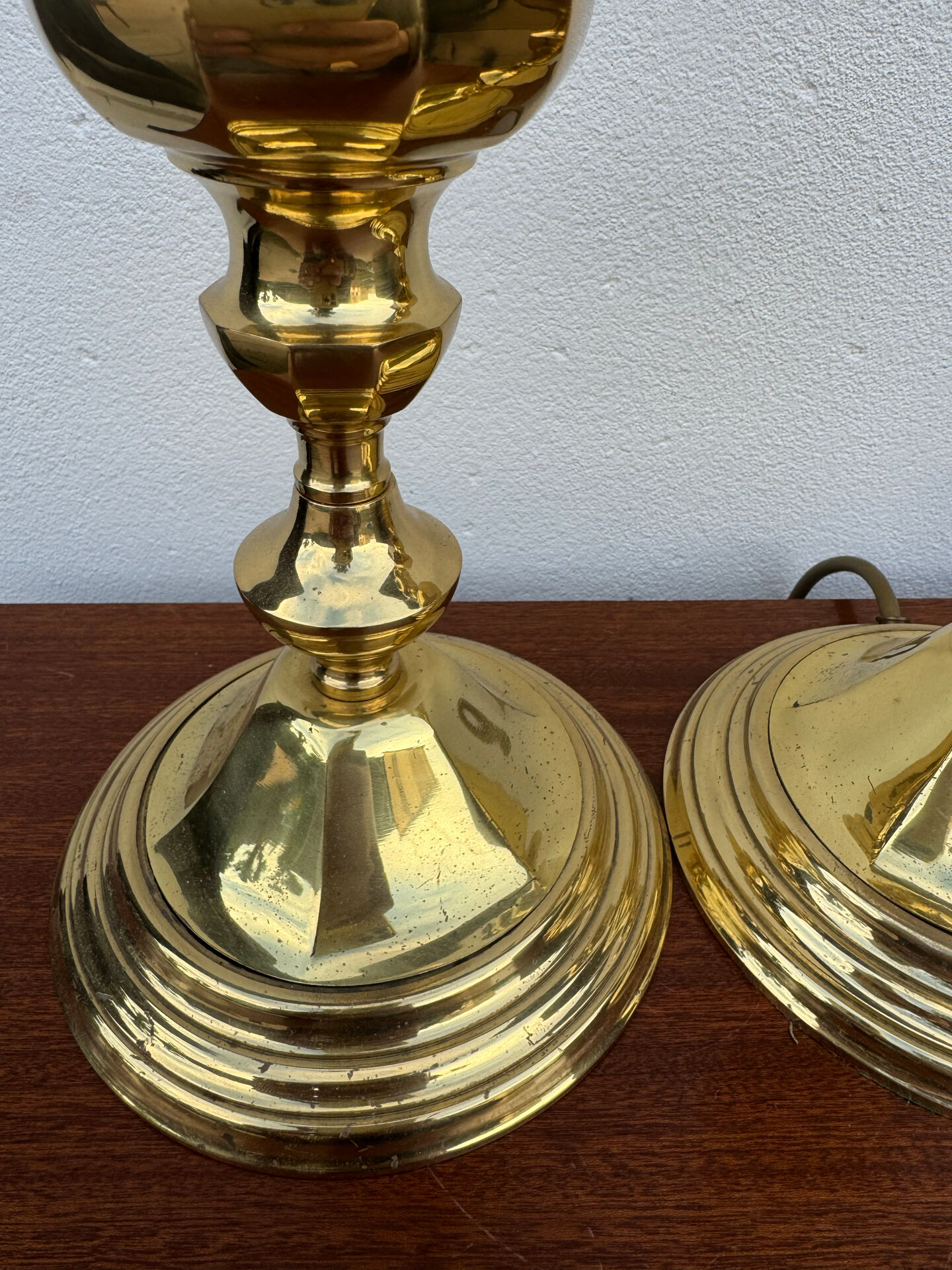 Neo-classical lamp bases in solid brass