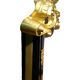 Set of 2 table lamps, old gilded bronze lampshades