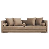 Canapé malmo marron velour, design scandinave