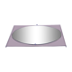 Miroir des années 70 entourage en plexi fumé