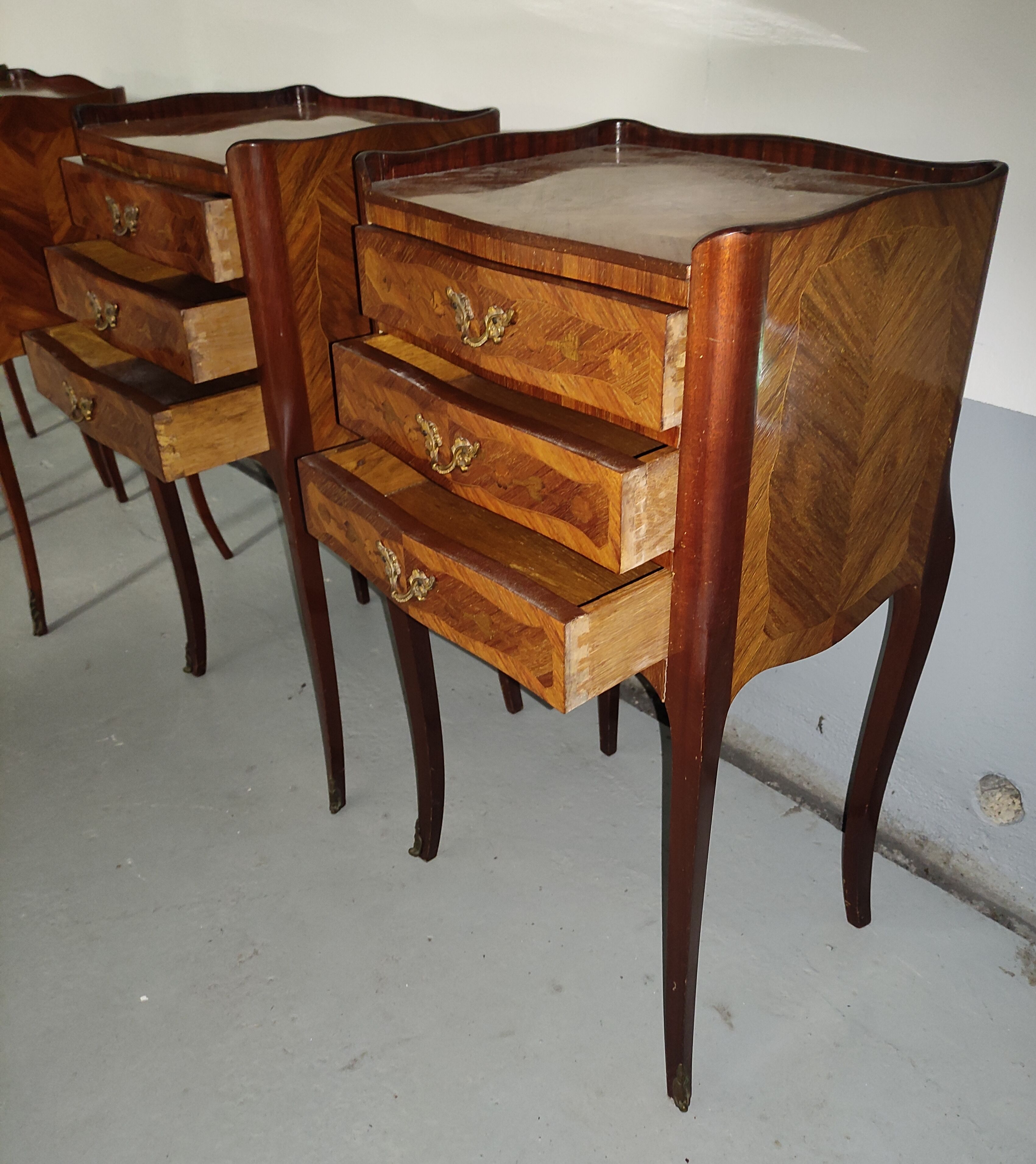 Pair of Louis XV style bedside tables