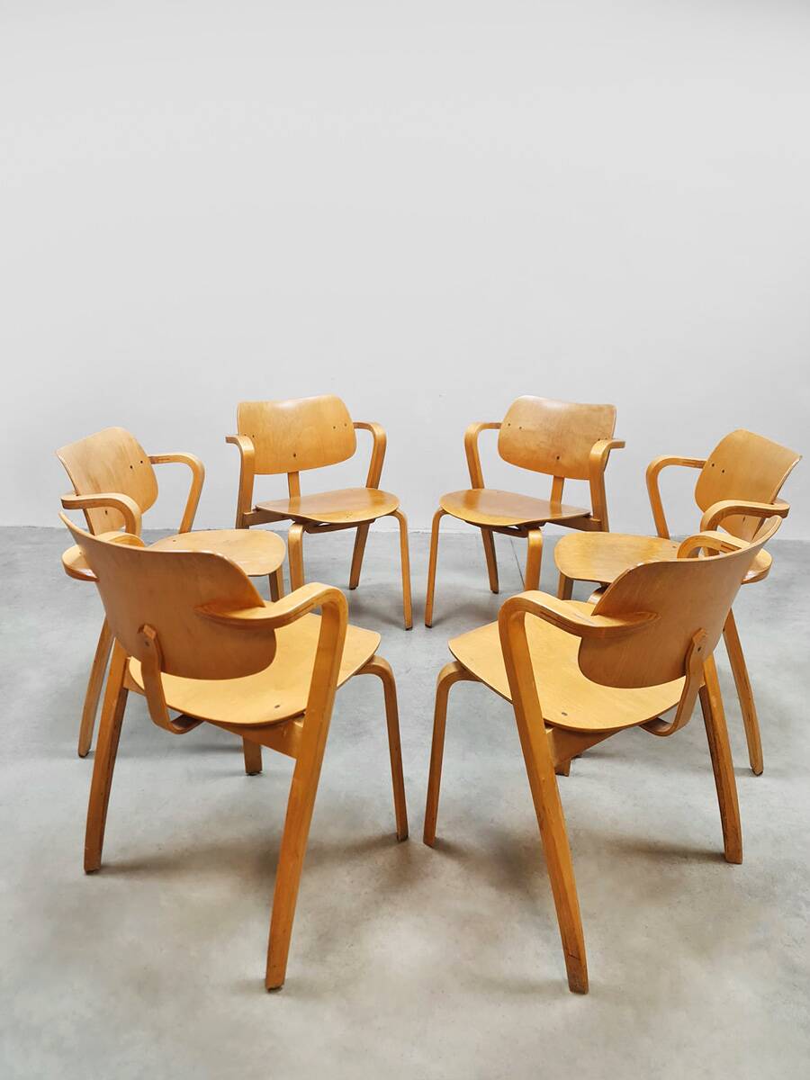 Finnish vintage Aslak dining chairs Ilmari Tapiovaara Asko 1960s