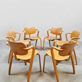 6 chaises finlandaises Aslak par Ilmari Tapiovaara pour Asko, 1960