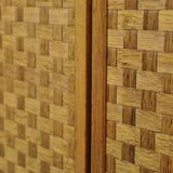 Vintage German Rio sideboard in rosewood, woven finish, Leo Bub, 19