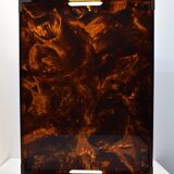 Tray 1970 plexiglass decoration scale and brass