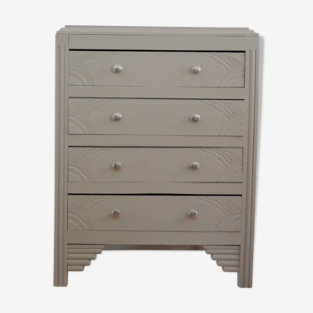 Chest 4 drawers in painted wood