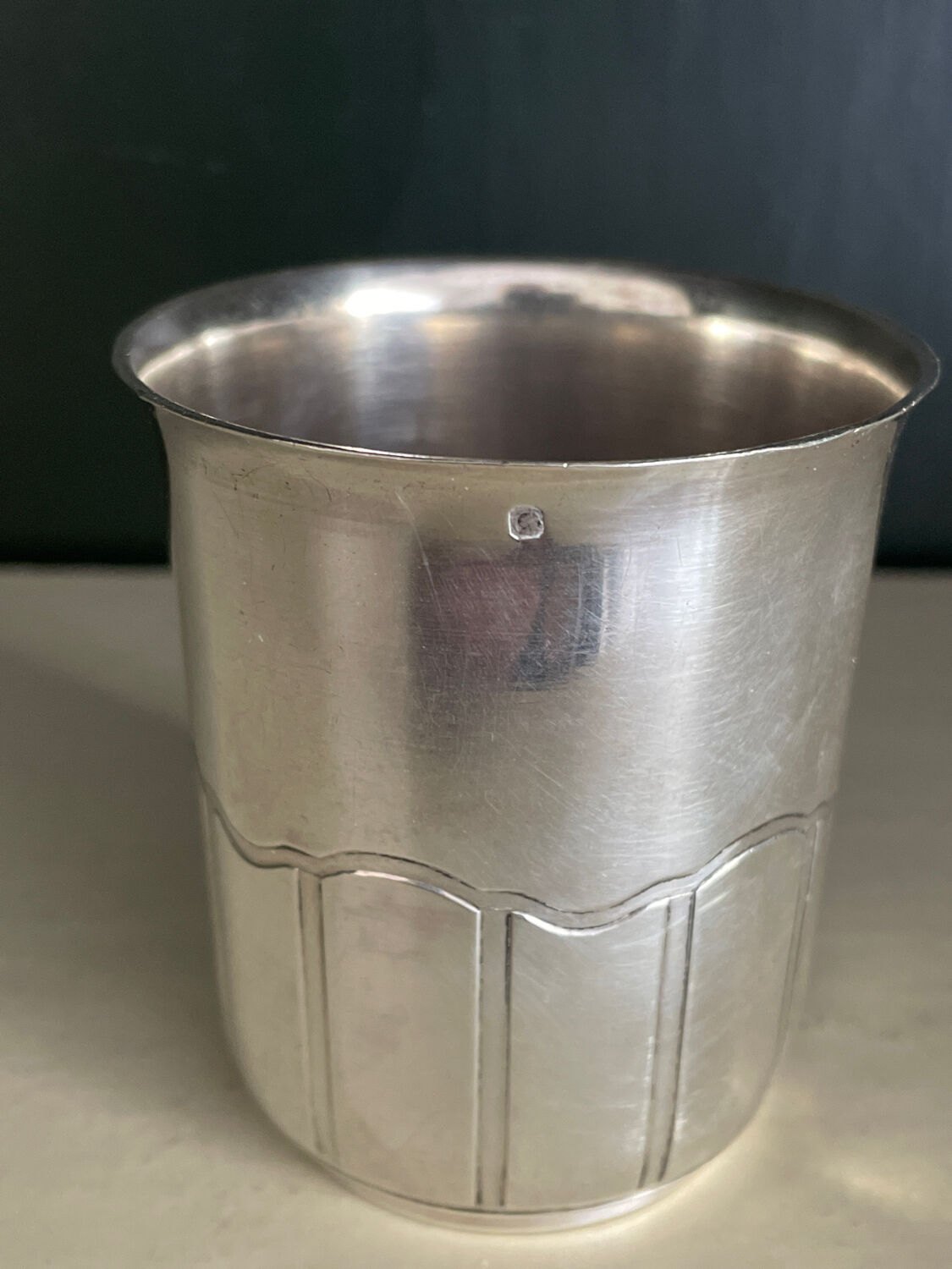 Timpani in solid silver hallmark Minerva