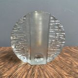 Glass Bud Vase, Walther Solifleur, Iceberg, Crystal, Glass Vase, Designed Heiner Dusterhaus, 1960s