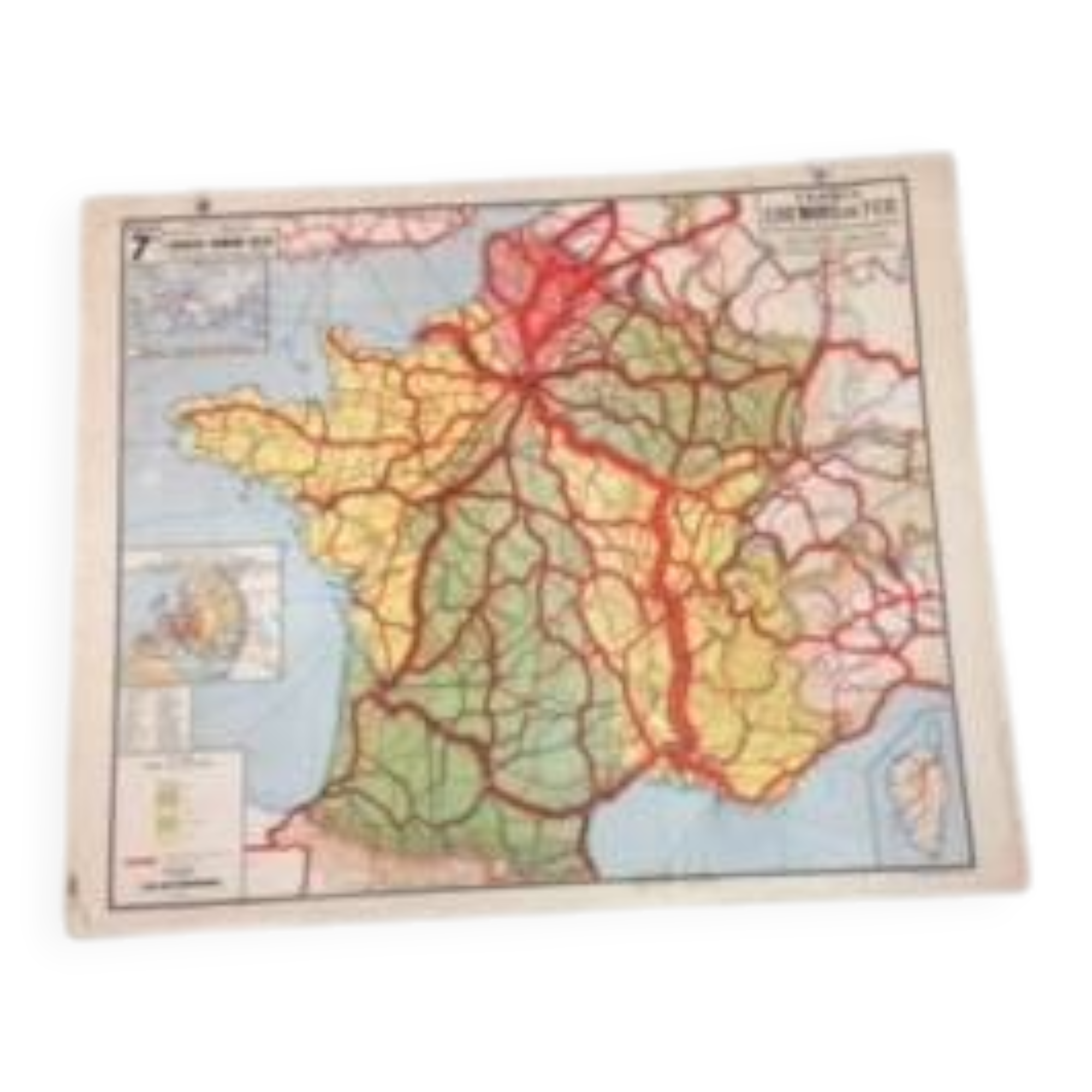 Vidal-Lablache Map No. 7 France Railways