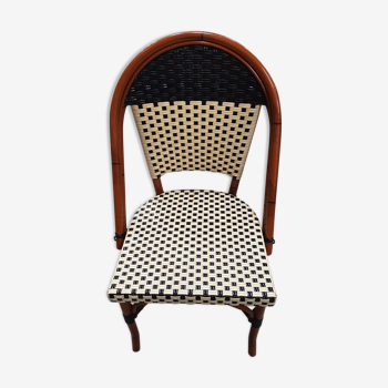 Chaise de bistrot blanche/noire