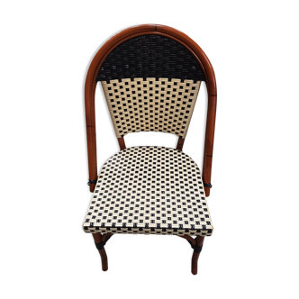 Chaise de bistrot blanche/noire