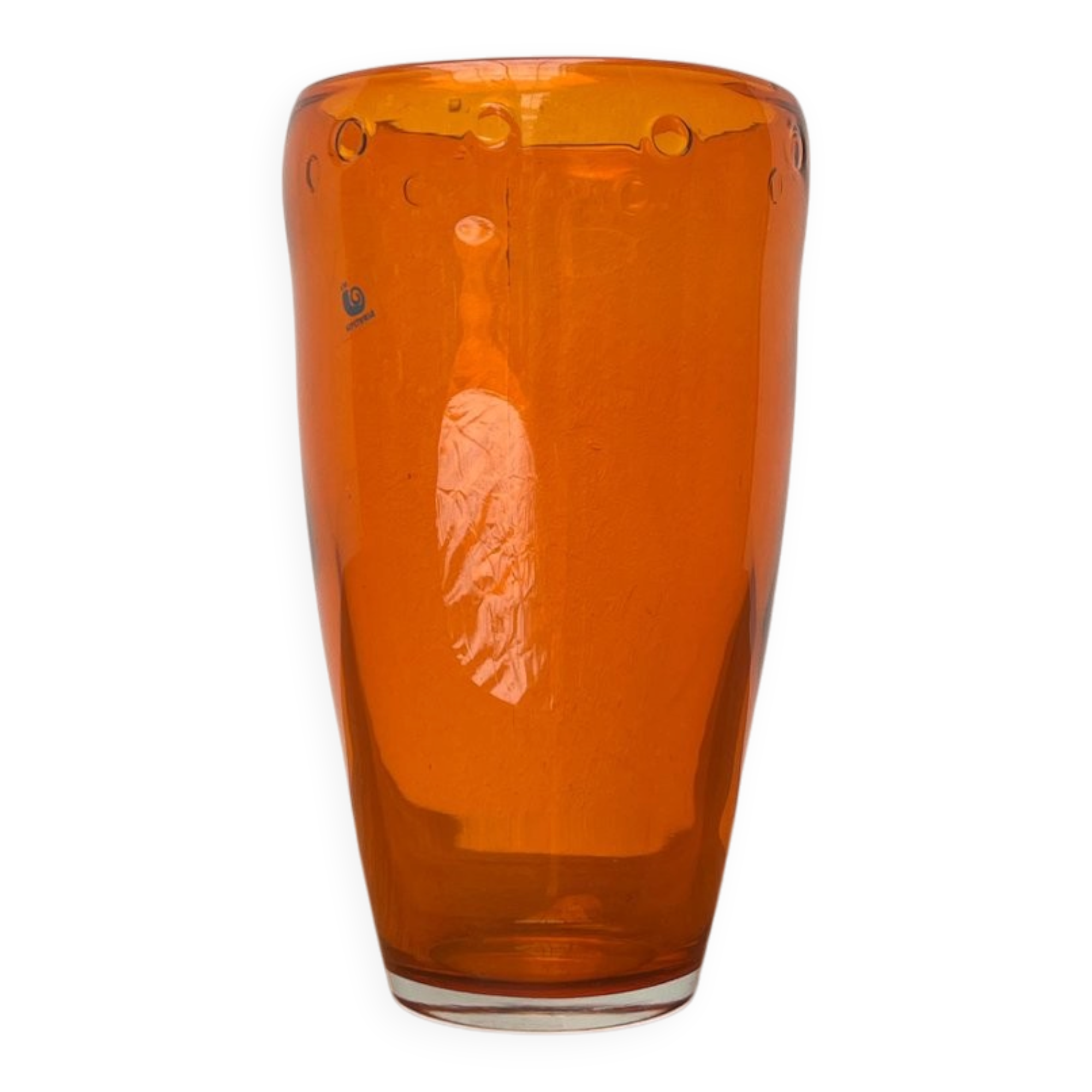 Vintage glass vase by Hysteria, 1980s.