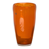 Vintage glass vase by Hysteria, 1980s.