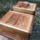 Louis Philippe style old cherry desk table with 2 drawers and 1 pull.