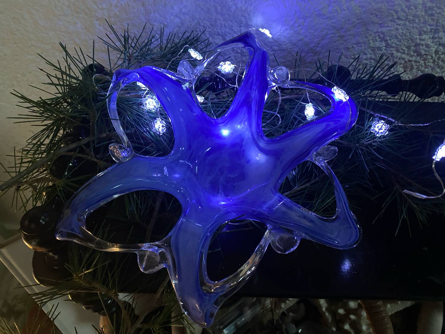 Morano glass "Starfish" trinket dish