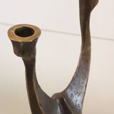 Brass brutalist candlestick from Horst Dalbeck