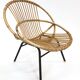 Fauteuil vintage en rotin par Dirk van Sliedregt Rohe Noordwolde 1960 aux Pays-Bas