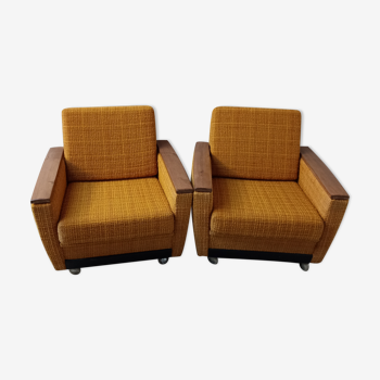 Pair vintage armchair