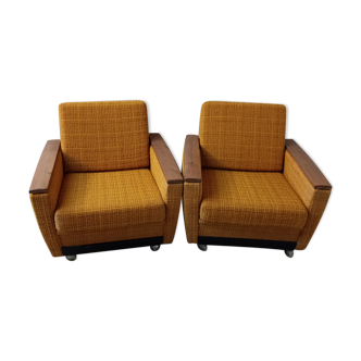 Pair vintage armchair