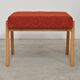 Ton bystrice stool (thonet) wood and orange patterned fabric 1960