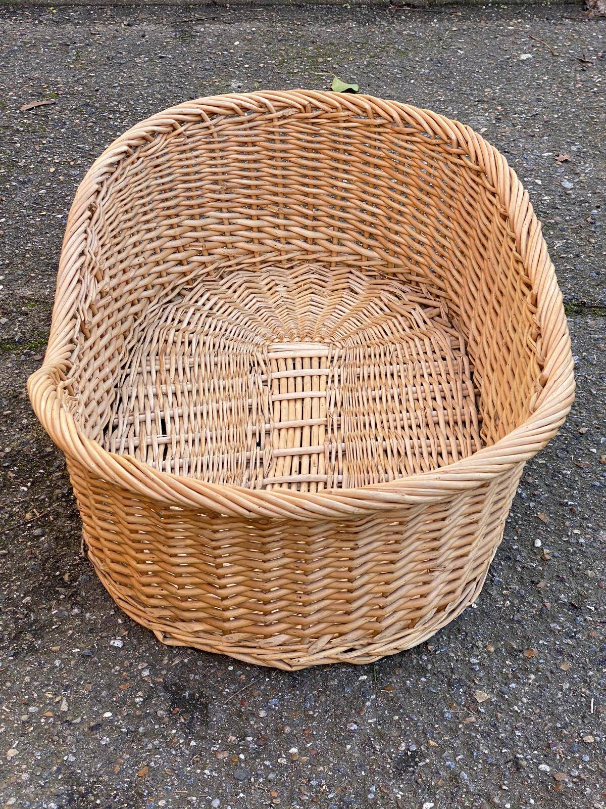 Vintage woven wicker basket