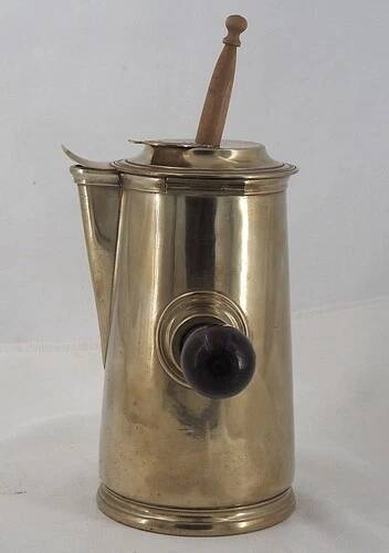 Christofle large chocolate pot marked with the shipping company Chargeurs Réunis.