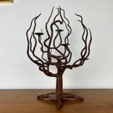 Wrought iron tree candlestick, candelabrum
