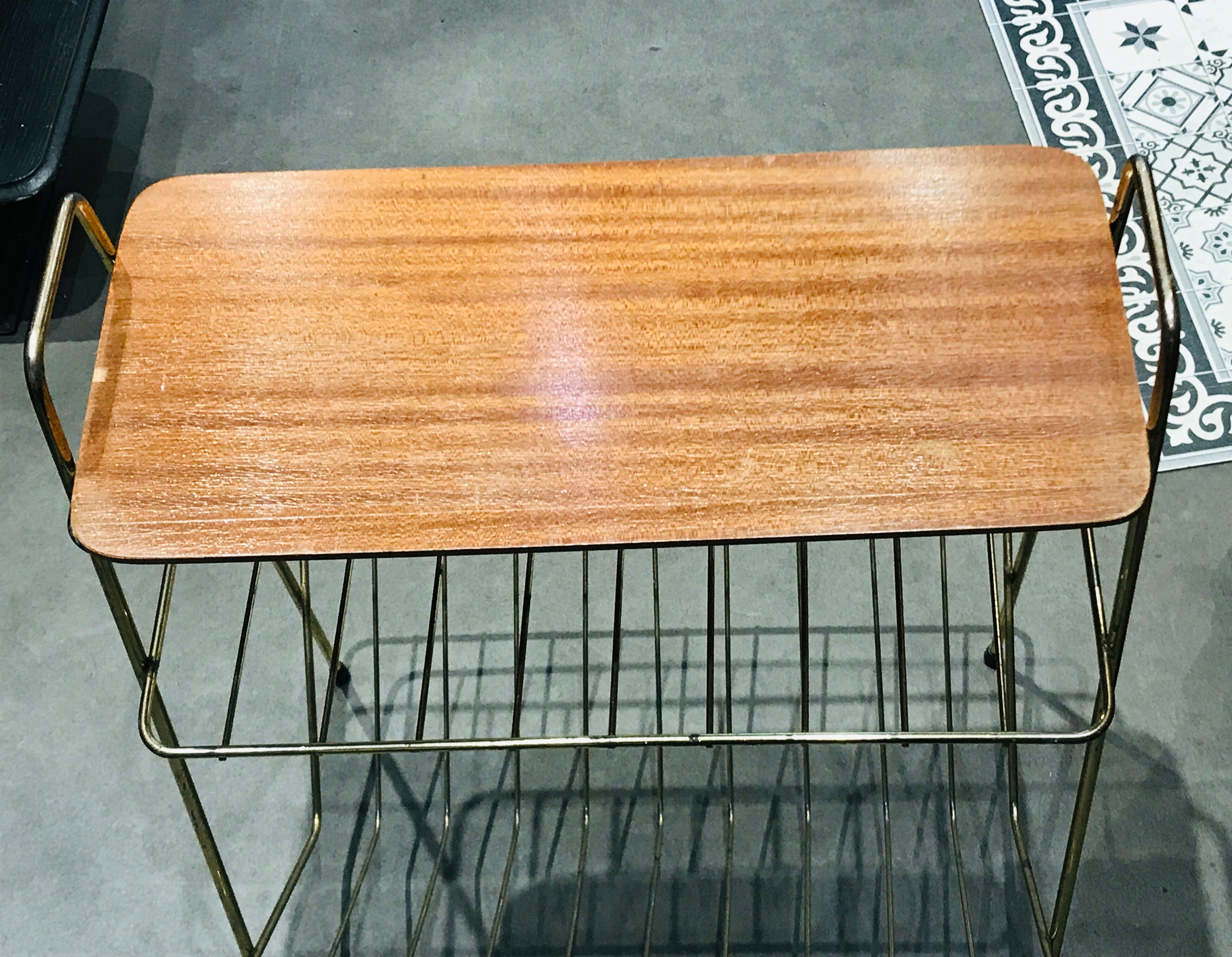 Vintage disc storage console